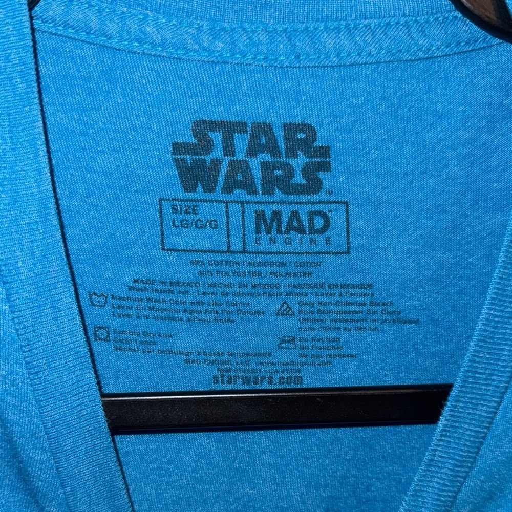 Star Wars Blue Graphic T-Shirt size Large - Picture 3 of 12
